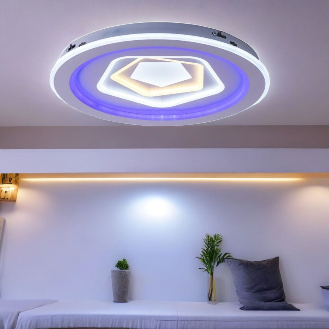 LED осветително тяло Round Levels RGB еквивалент 800W с дистанционно