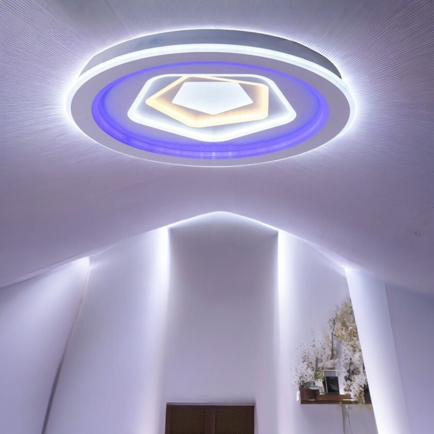 LED осветително тяло Round Levels RGB еквивалент 800W с дистанционно