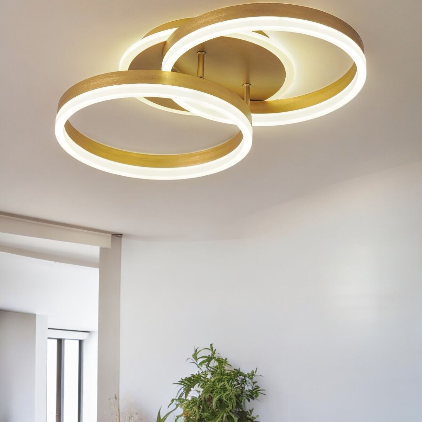 Осветително тяло LED Beauty Gold 1+1 Circle Еквивалент 400W Дистанционно