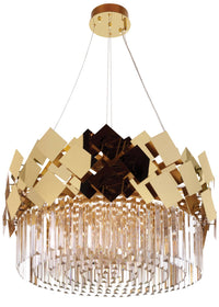 Модерен кристален полилей Troy Golden Chrome
