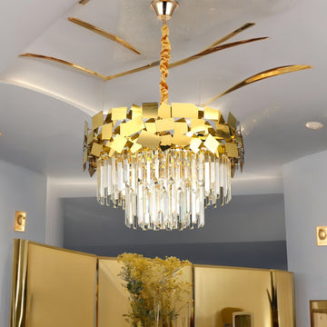 Модерен кристален полилей Troy Golden Chrome