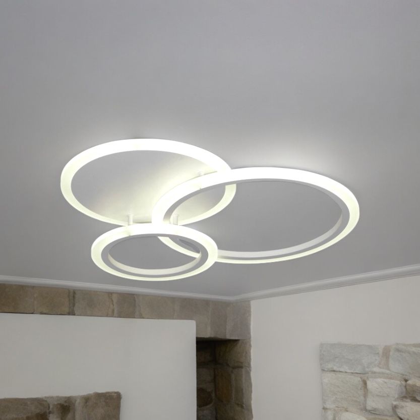LED осветително тяло TWO CIRCLE Design Еквивалент 400W с дистанционно