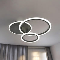 LED осветително тяло TWO BLACK CIRCLE Design с дистанционно, еквивалент 400W