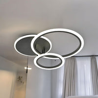 LED осветително тяло TWO BLACK CIRCLE Design с дистанционно, еквивалент 400W