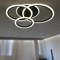 LED осветително тяло 3 BLACK RINGS Еквивалент 500W Дистанционно управление