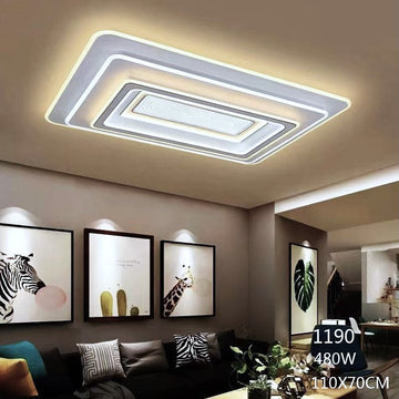 LED осветително тяло правоъгълно 110x70cm еквивалент 1200W с дистанционно