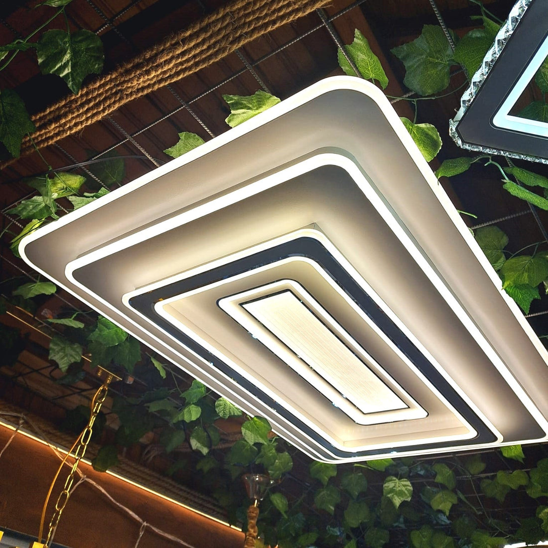LED осветително тяло правоъгълно 110x70cm еквивалент 1200W с дистанционно