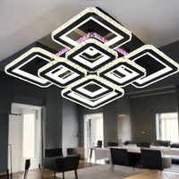 LED осветително тяло 4+4 Square Cristal Black Super RGB Еквивалент 1000W