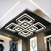 LED осветително тяло 4+4 Square Cristal Black Super RGB Еквивалент 1000W