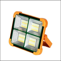Прожектор LED 100W преносим, соларен панел, USB, 4 функции