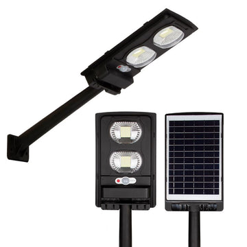 Соларна LED лампа 200W с включено рамо и сумрачен сензор - S02D