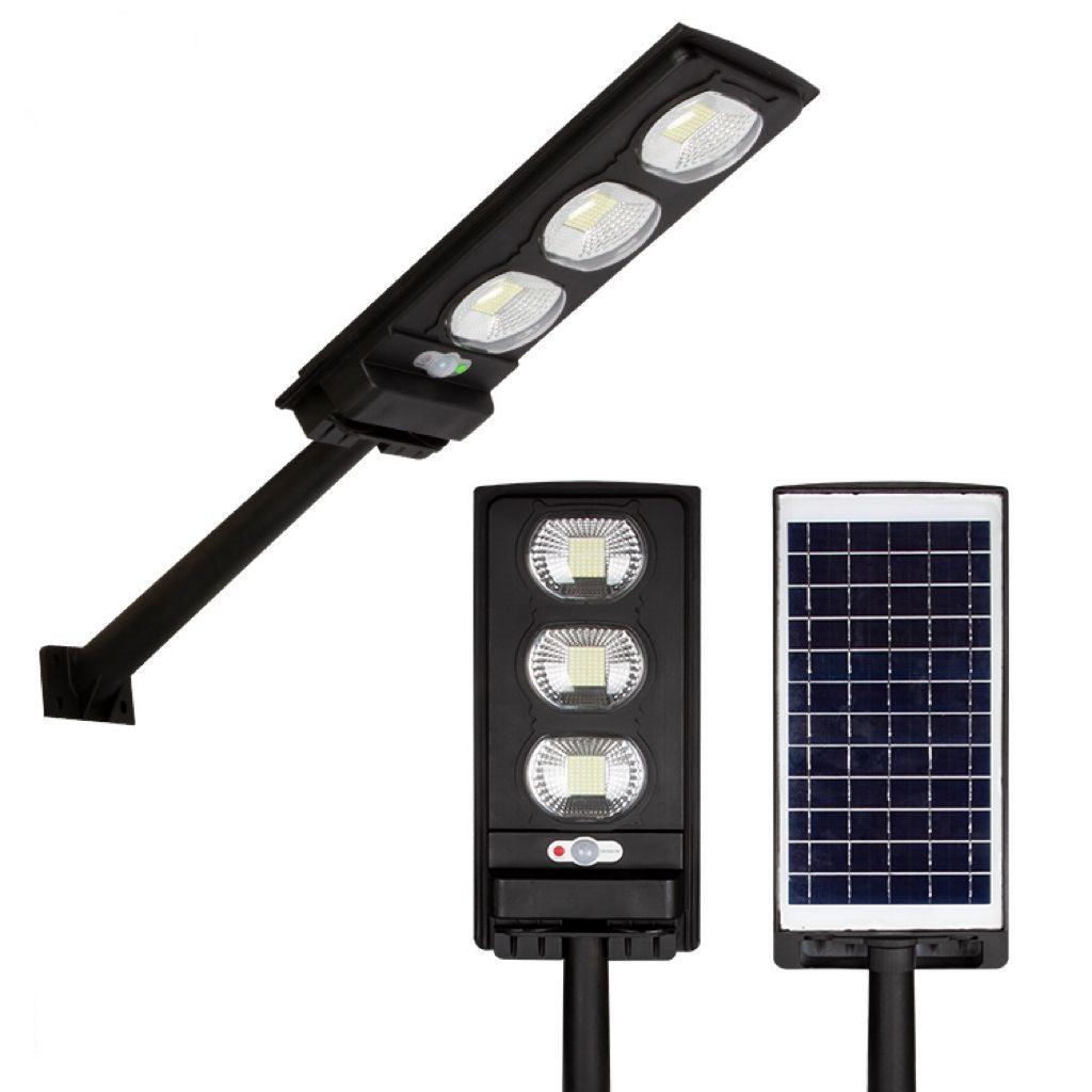 Соларна LED лампа 300W с сумрачен сензор и включено рамо - S02D