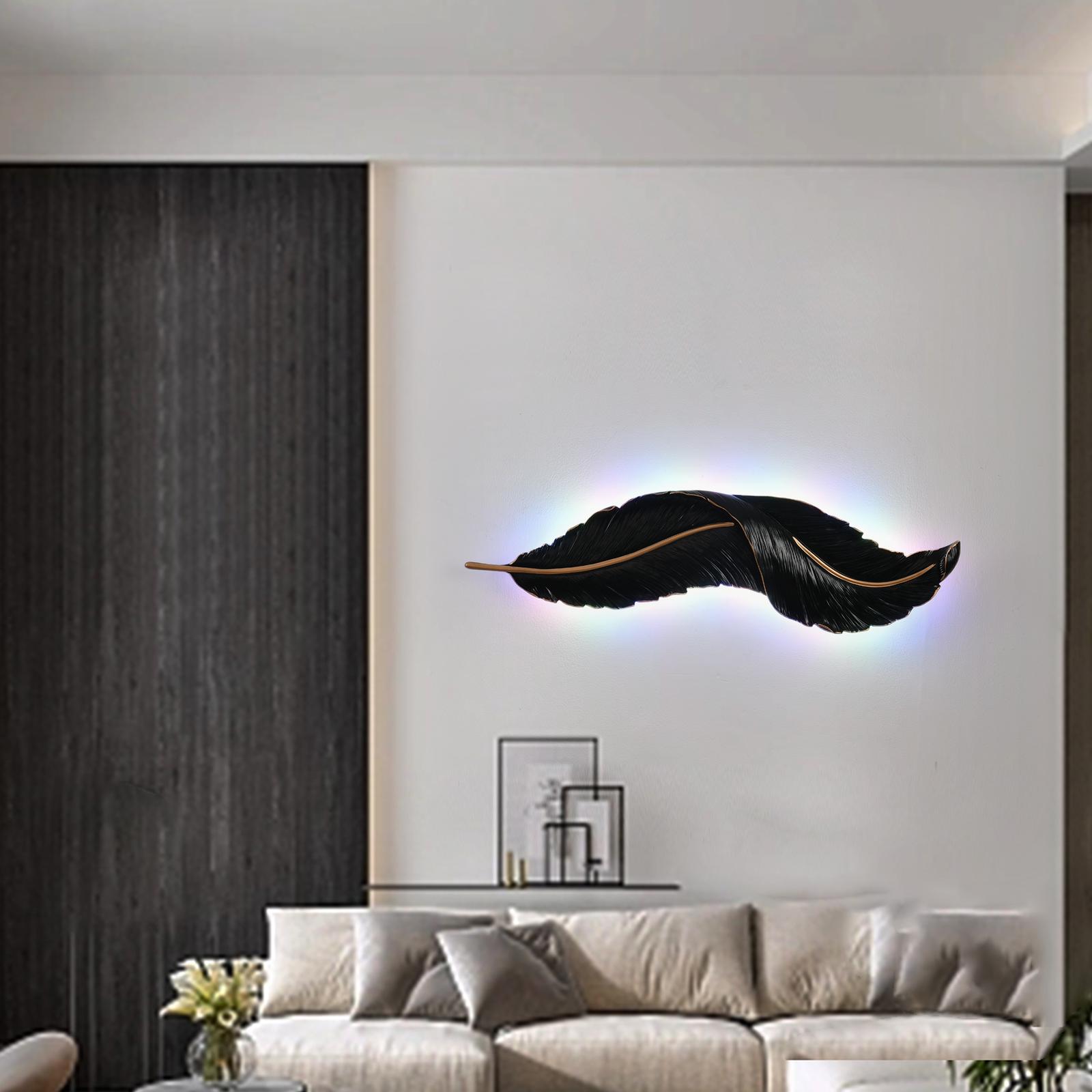 LED аплик BLACK Luxury Feather 25W 63CM