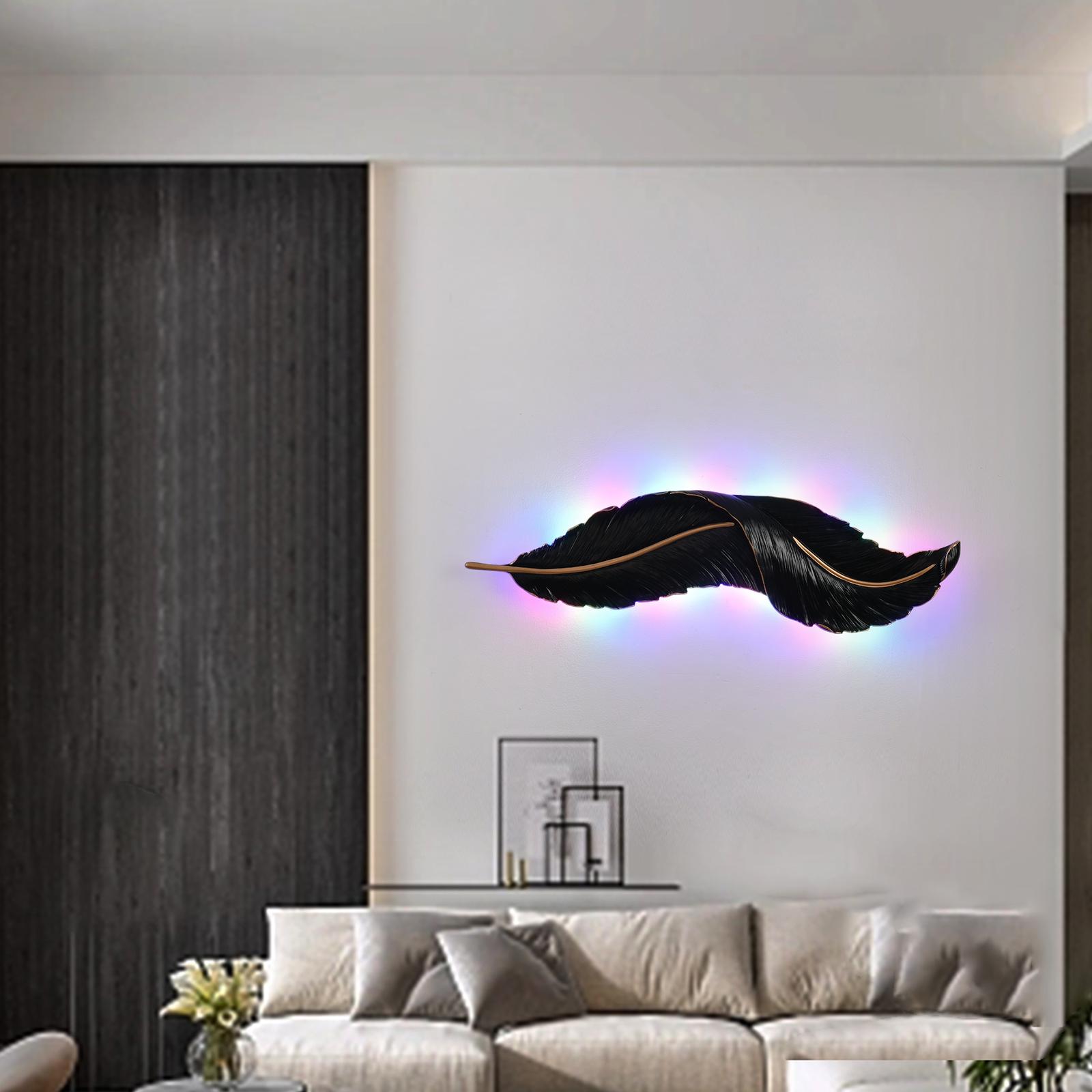 LED аплик BLACK Luxury Feather 25W 63CM