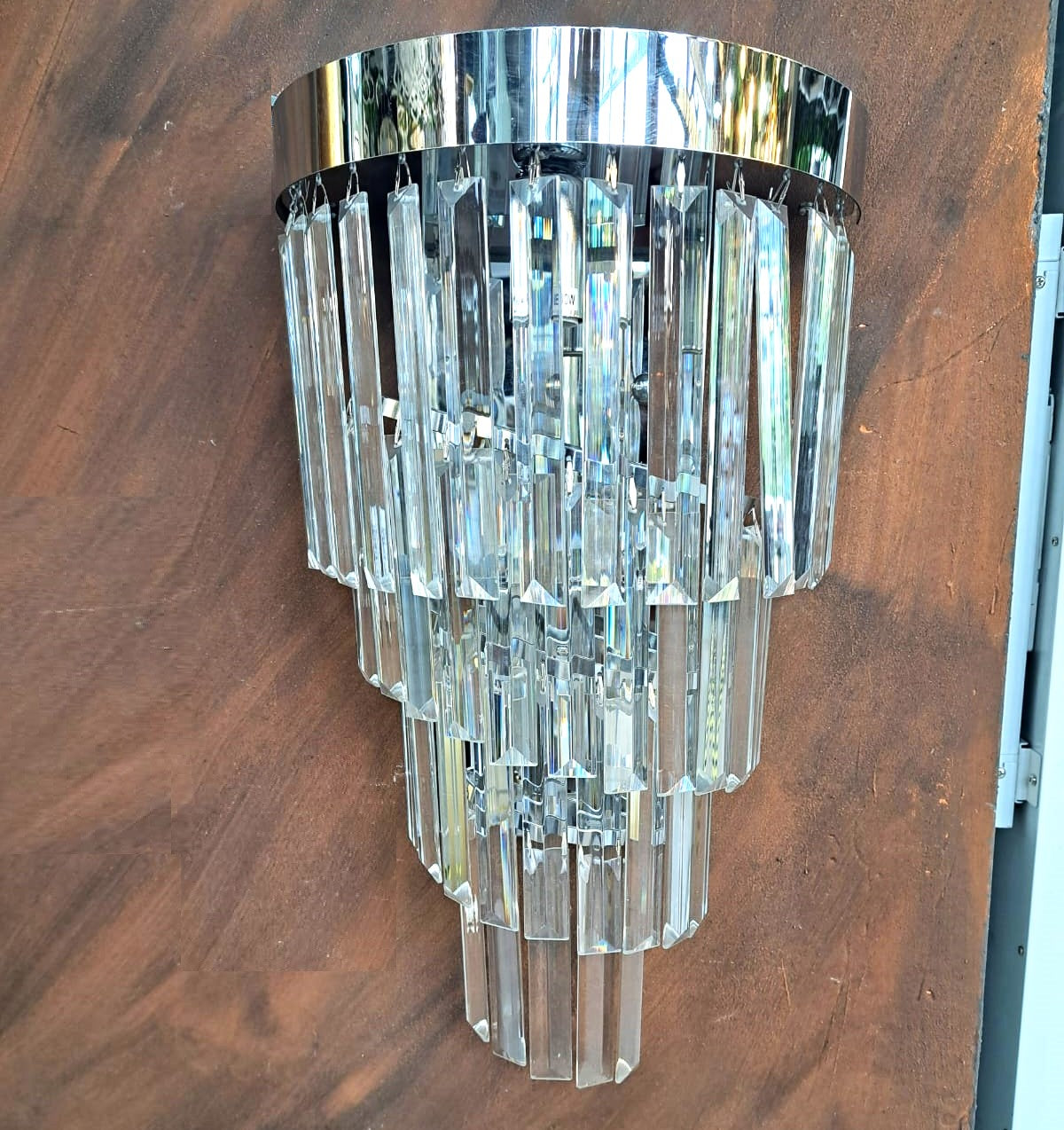 Аплик за стена Cristal Dark Chrome Luxury