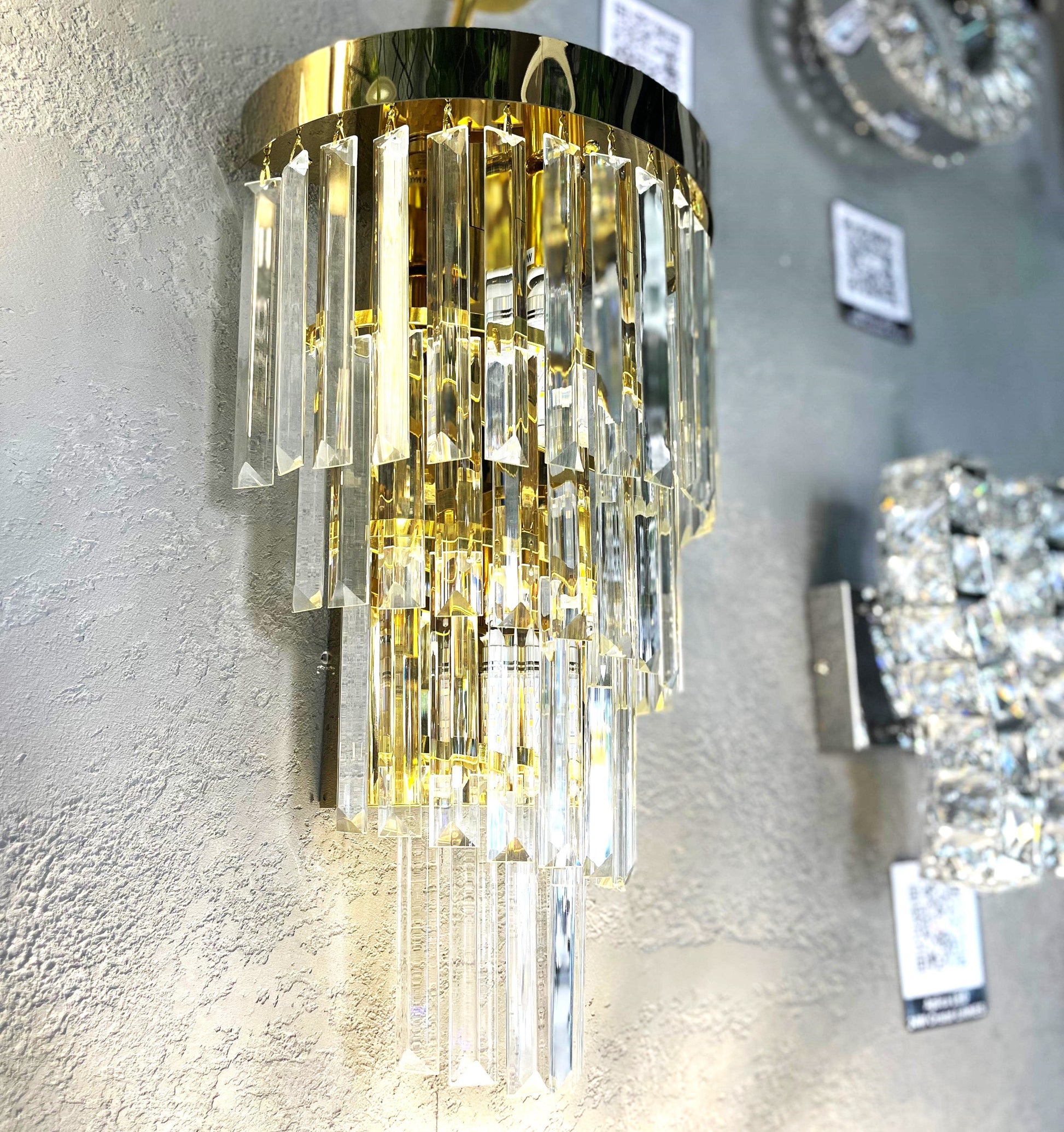 Стенен аплик Cristal Dark Golden Luxury