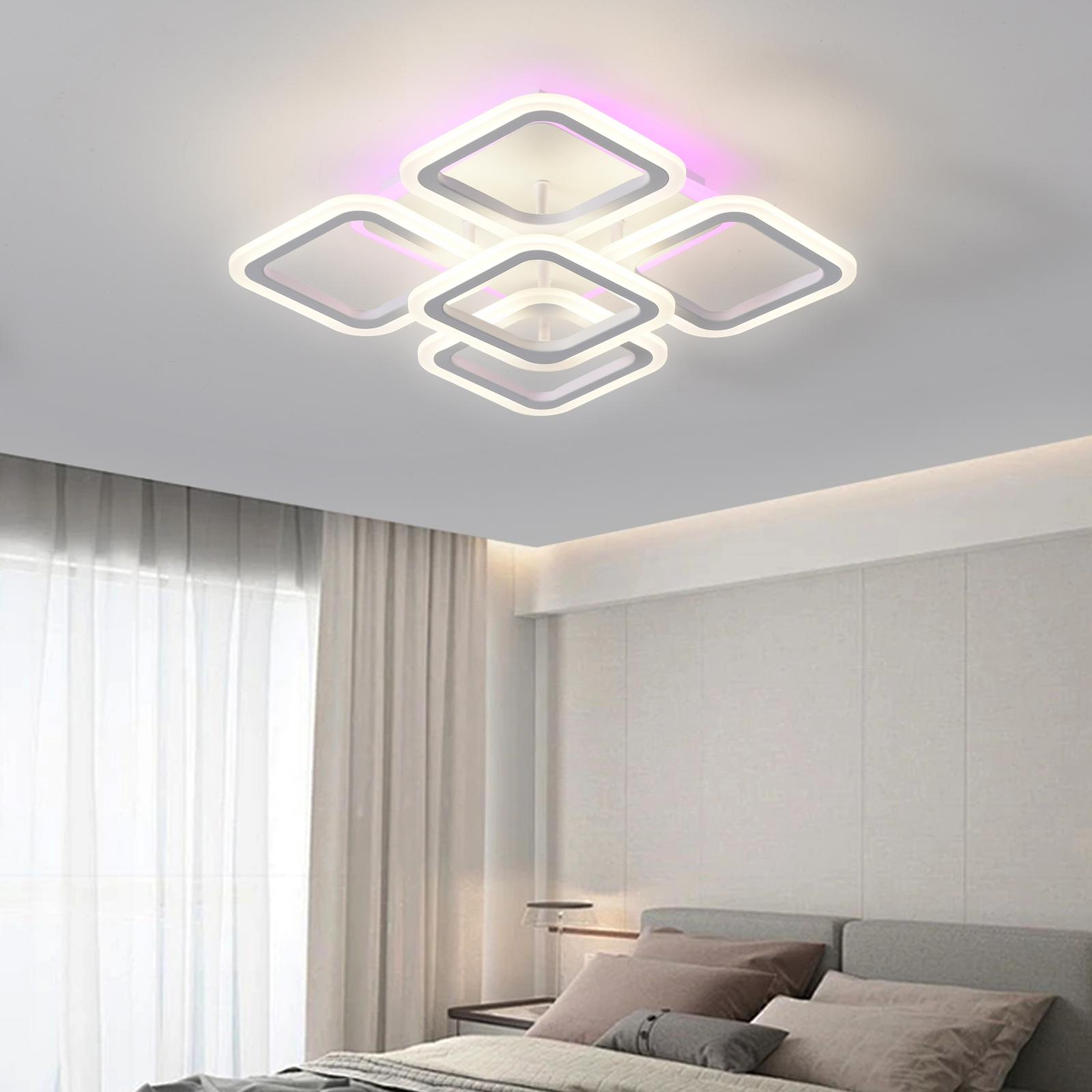 LED осветително тяло SQUARE 4+1 RGB ЕКВИВАЛЕНТ 400W 40cm Дистанционно