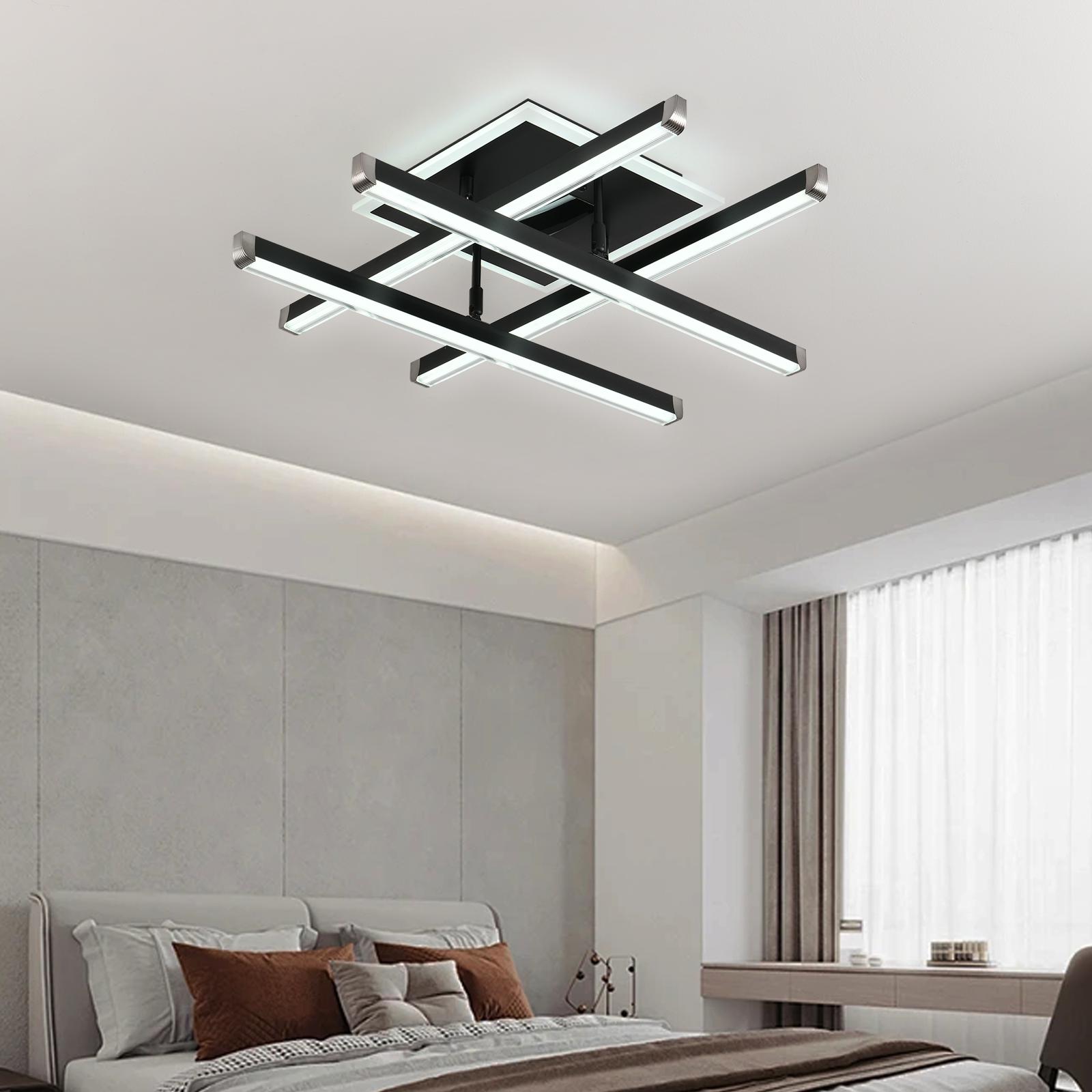 LED осветително тяло 4 LINES BLACK Регулируемо Еквивалент 500W С дистанционно