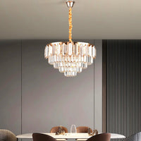 LED осветително тяло GOLD SHINE кристал Еквивалент 600W Монтаж аплик/висящ