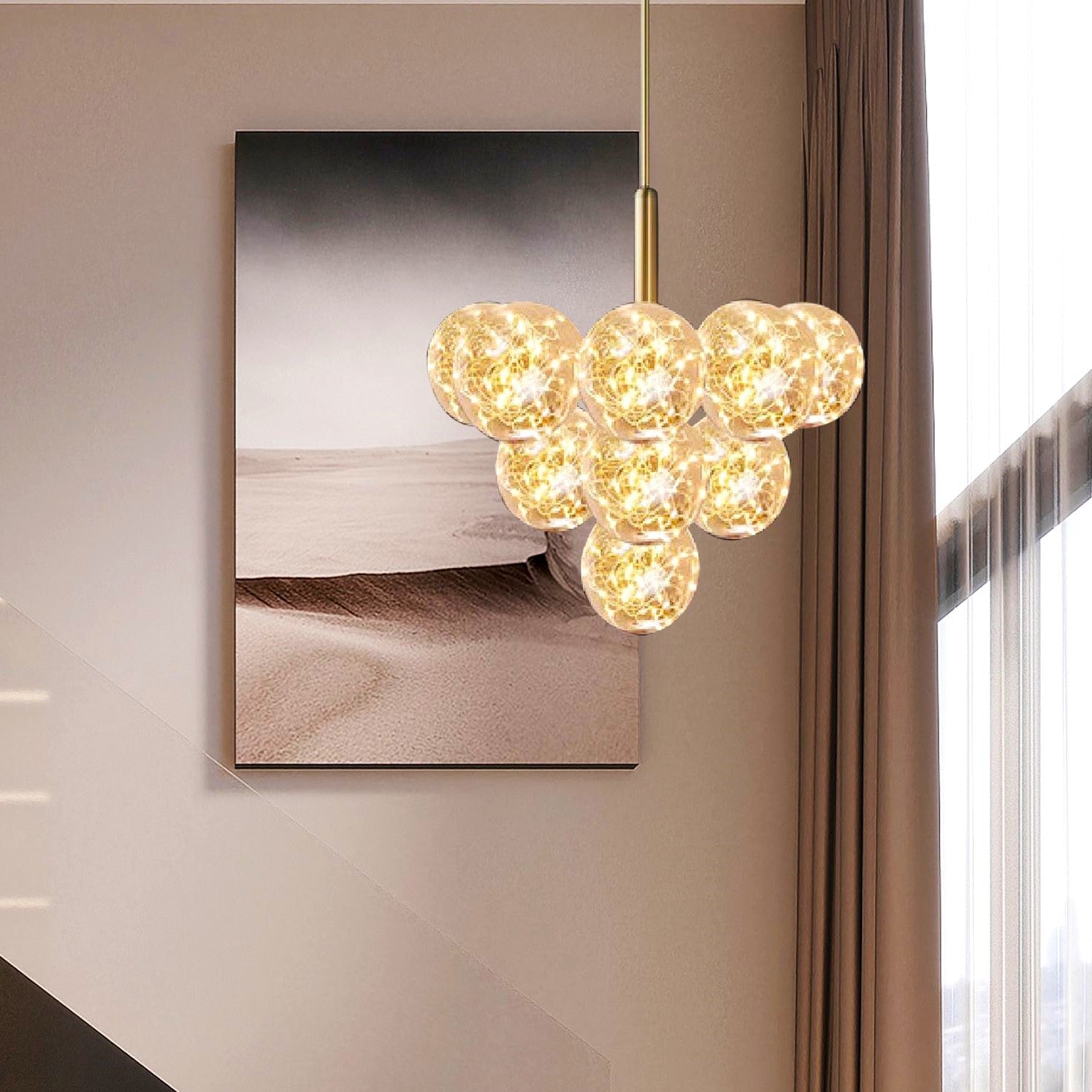 LED осветително тяло пендел с абажур прозрачен G3503/13