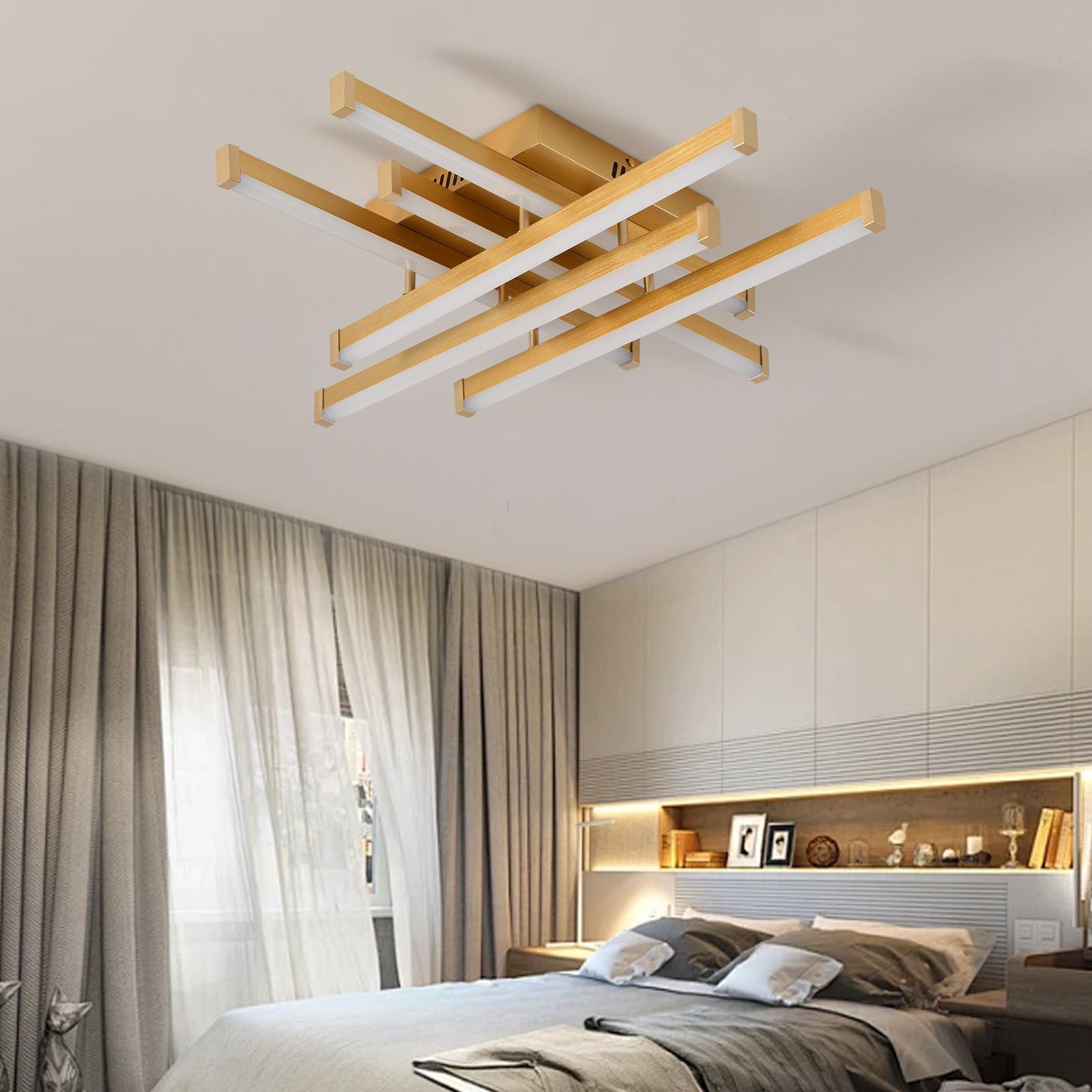 LED осветително тяло 6 LINES Design Gold SMART Еквивалент 500W Дистанционно