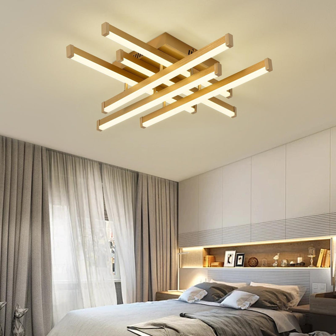 LED осветително тяло 6 LINES Design Gold SMART Еквивалент 500W Дистанционно