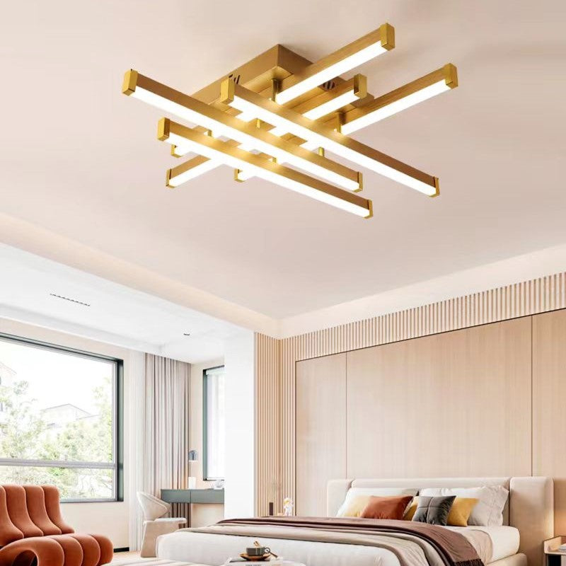 LED осветително тяло 6 LINES Design Gold SMART Еквивалент 500W Дистанционно