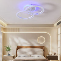 LED осветително тяло Два Бели Кръга RGB Еквивалент 250W С дистанционно