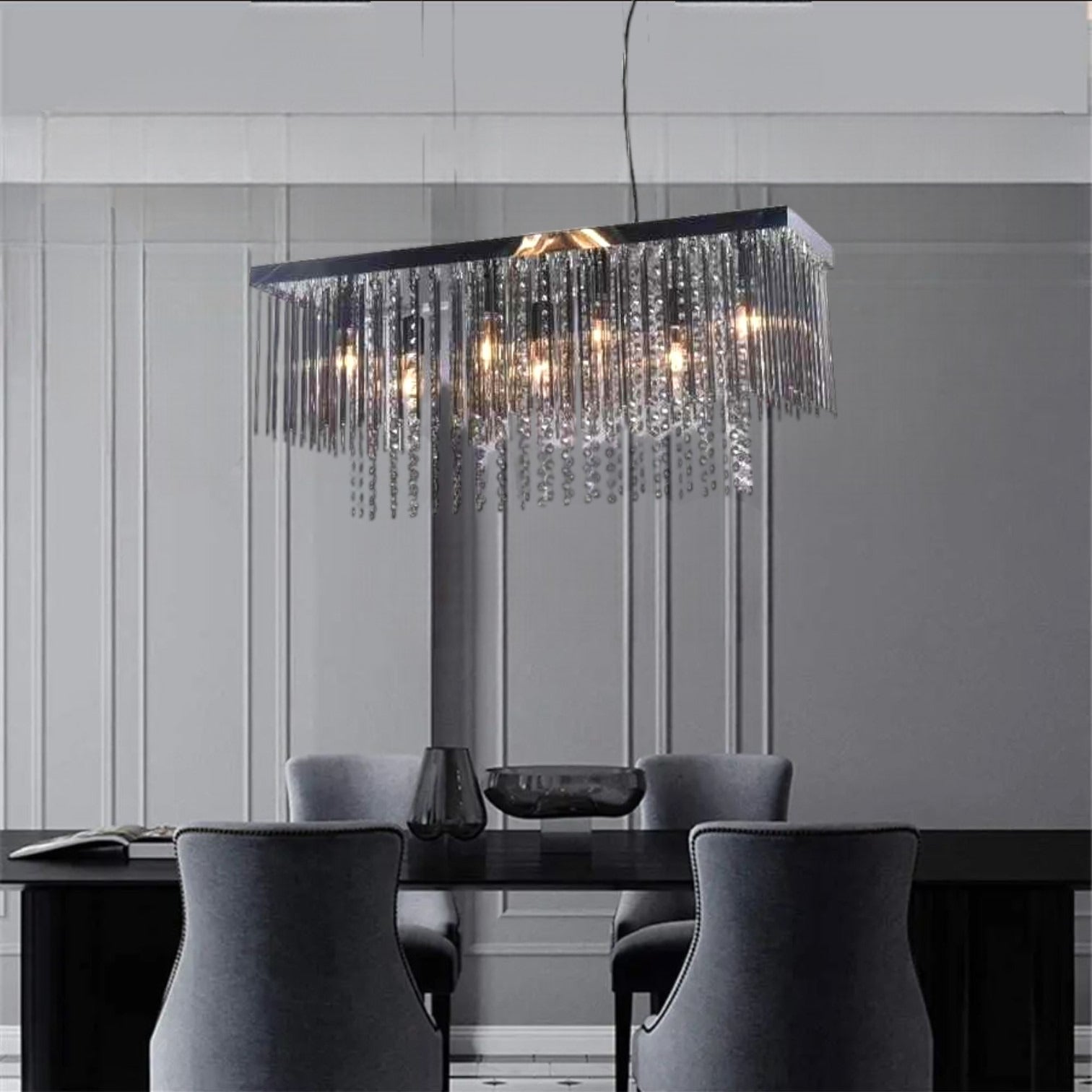 Полилей от кристал Luxury Black Beauty 75x25cm
