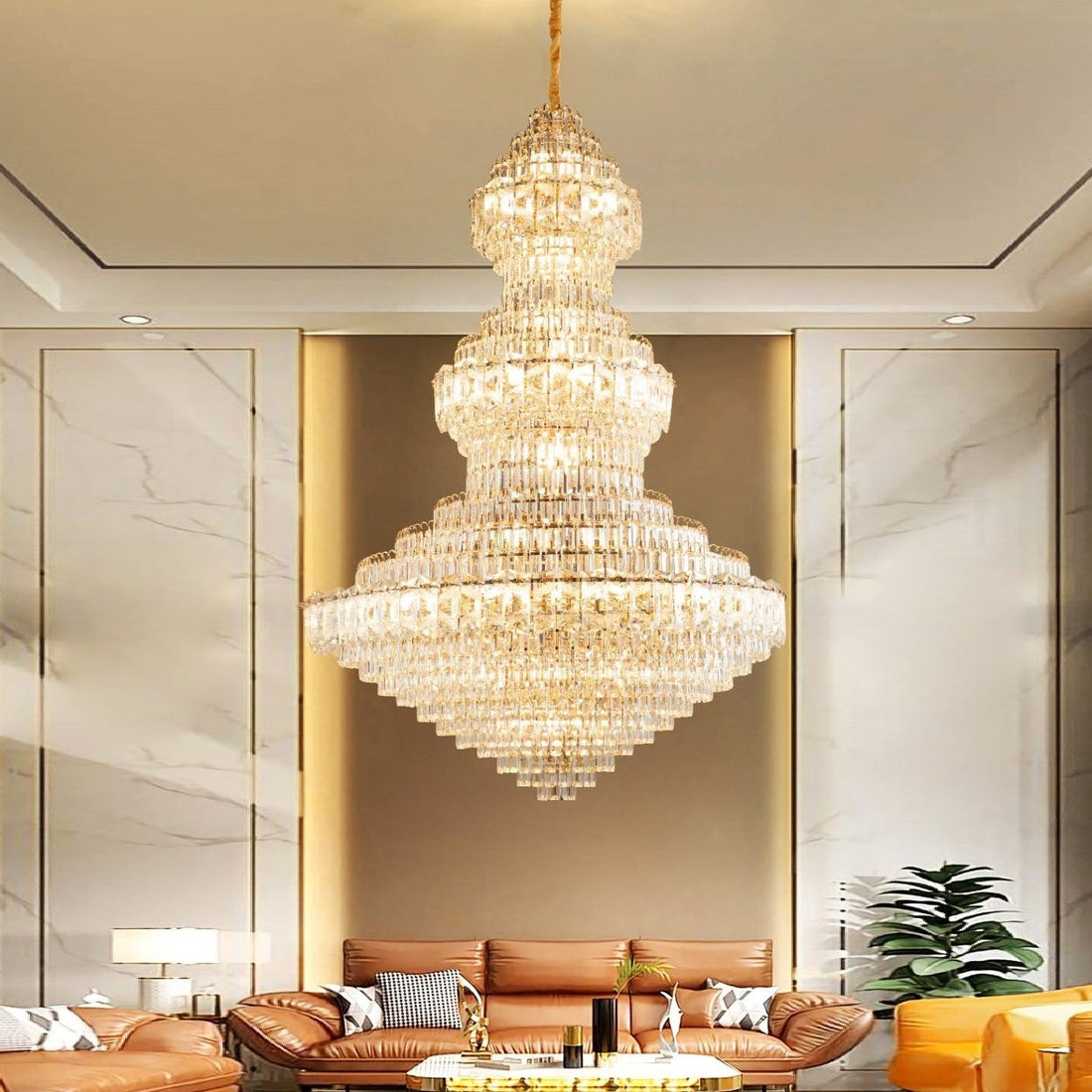 Полилей кристал LUXURY Chrome 180cm -P3315