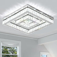 LED осветително тяло TWO SQUARE кристал еквивалент 500W с дистанционно