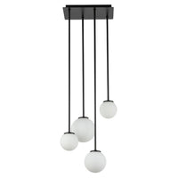 Lustra Abajur MAT Black SIGMA 4xE27 NEAGRA / ABAJUR Chandeliers