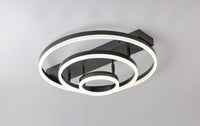 LED осветително тяло Black 3 Rings Регулируемо Еквивалент 800W С дистанционно
