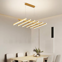 LED осветително тяло висящо с 6 регулируеми линии Gold, еквивалент 800W, с дистанционно