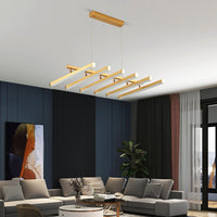 LED осветително тяло висящо с 6 регулируеми линии Gold, еквивалент 800W, с дистанционно