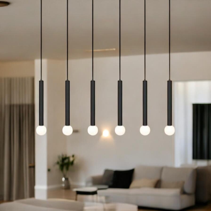 LED осветително тяло тип пендел LORETO Black еквивалент 400W