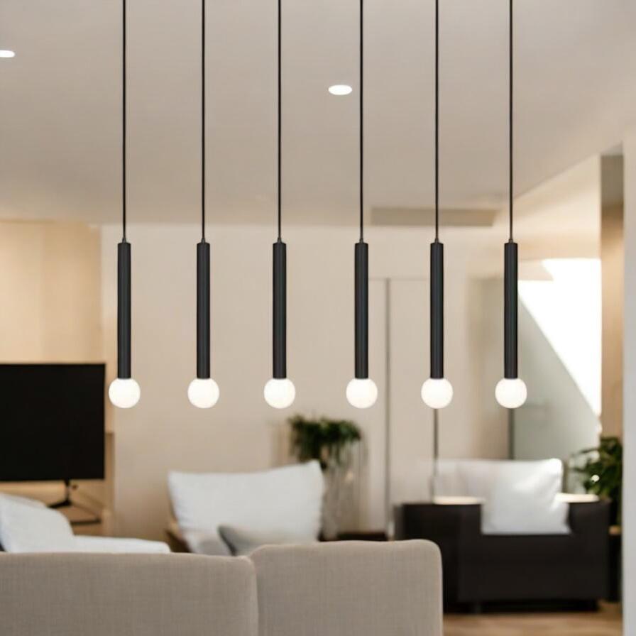 LED осветително тяло тип пендел LORETO Black еквивалент 400W