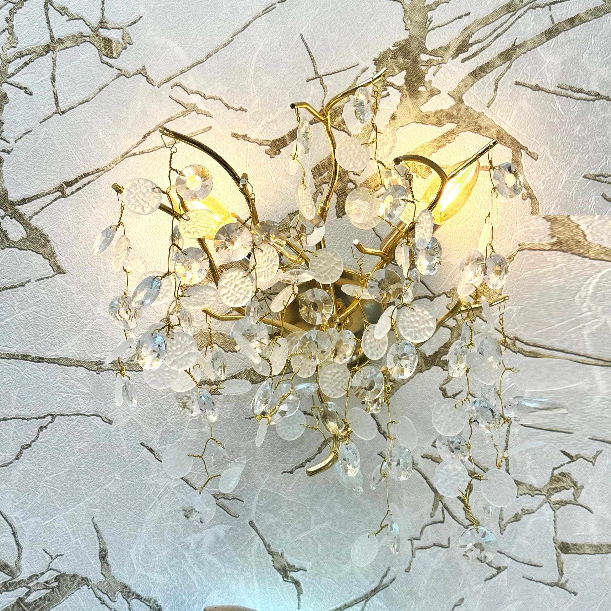 Стенен аплик Cristal Luxury Golden SunFlower