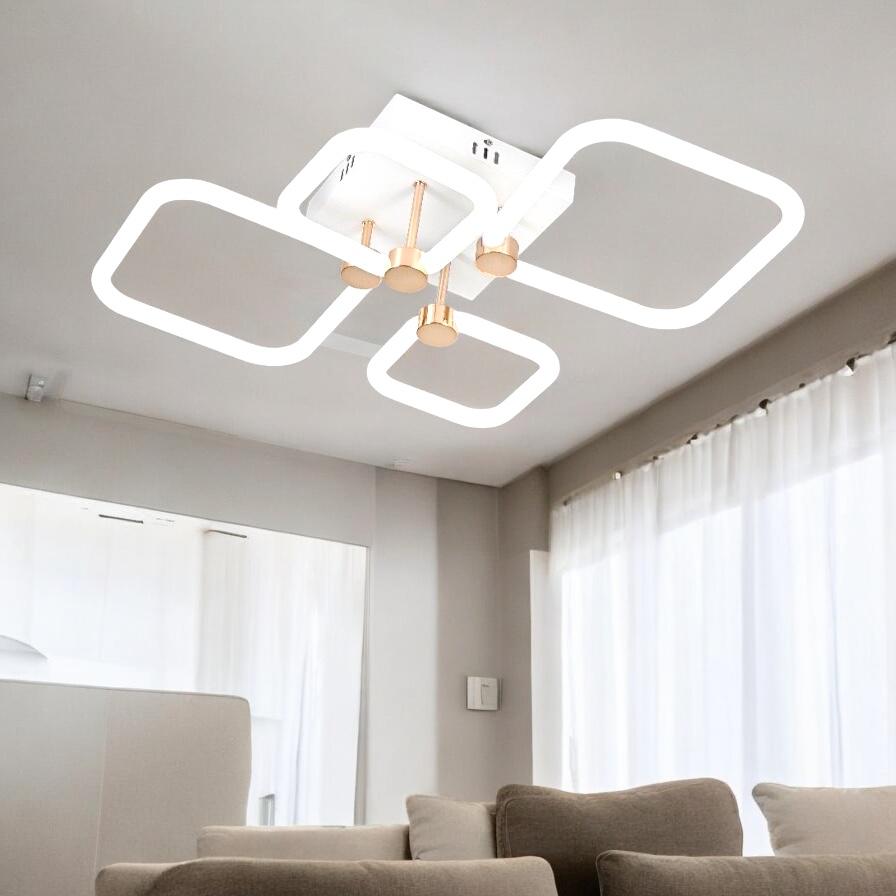 LED осветително тяло 2+2 DIAMOND Бяло+Златно Еквивалент 400W Дистанционно