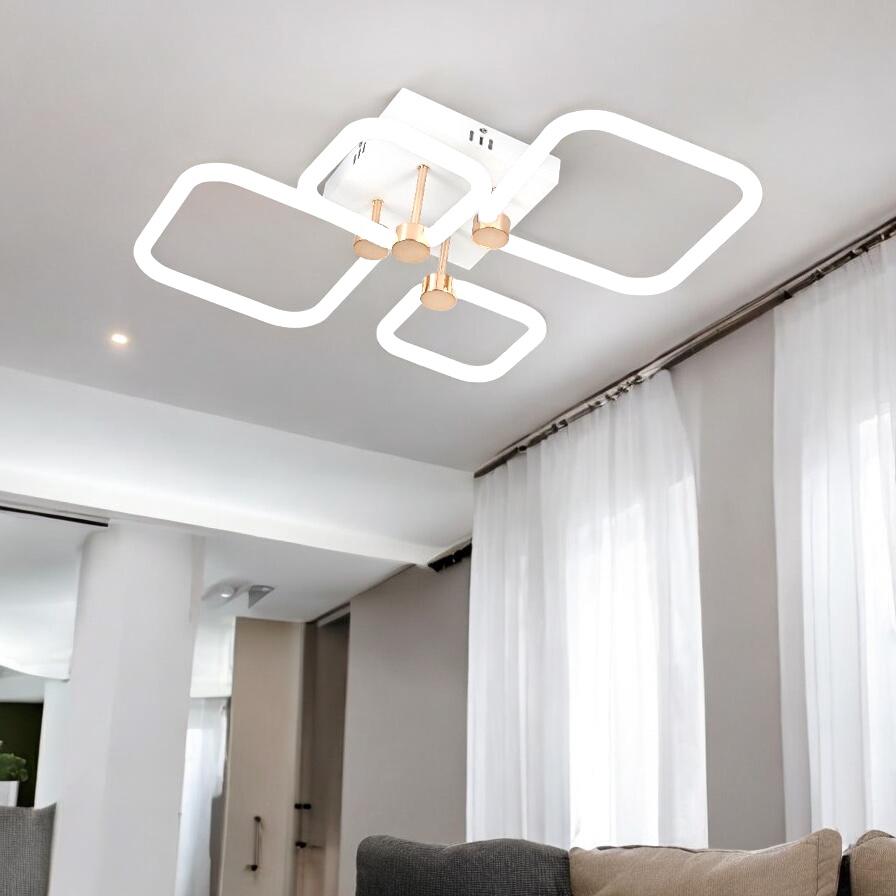LED осветително тяло 2+2 DIAMOND Бяло+Златно Еквивалент 400W Дистанционно