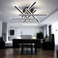 LED осветително тяло 6 Linnes Round Black еквивалент 800W с дистанционно