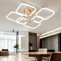 LED осветително тяло 4+2 DIAMOND Бяло+Златно Еквивалент 600W Дистанционно управление