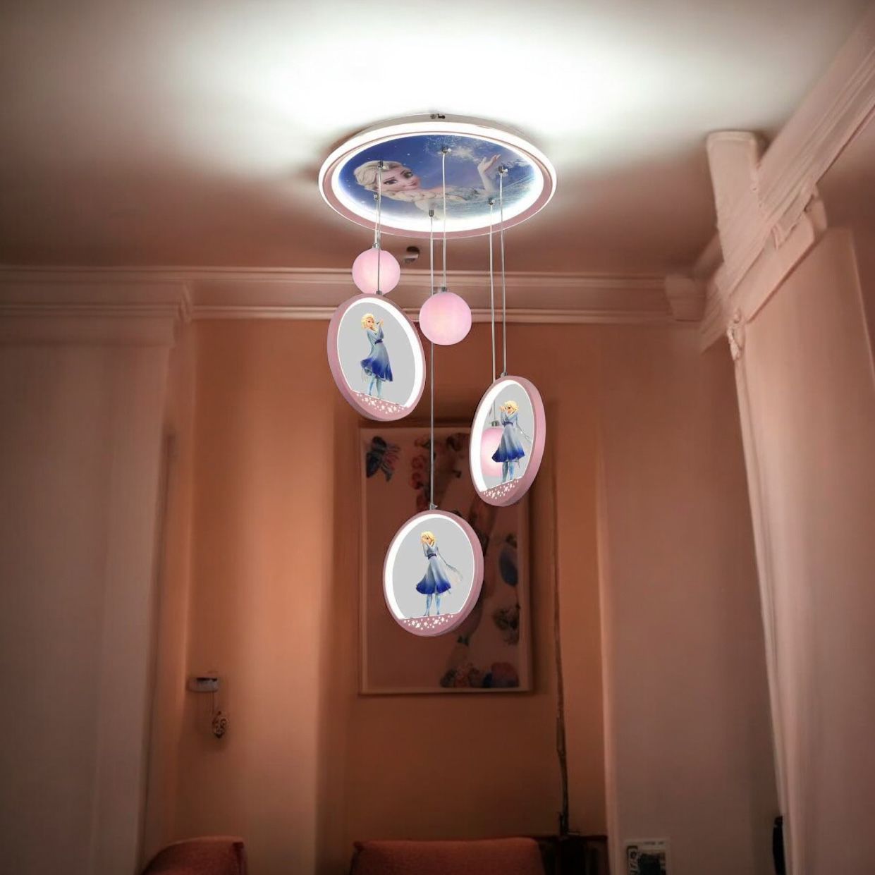 LED осветително тяло тип пендел ELSA, еквивалент 400W, с дистанционно