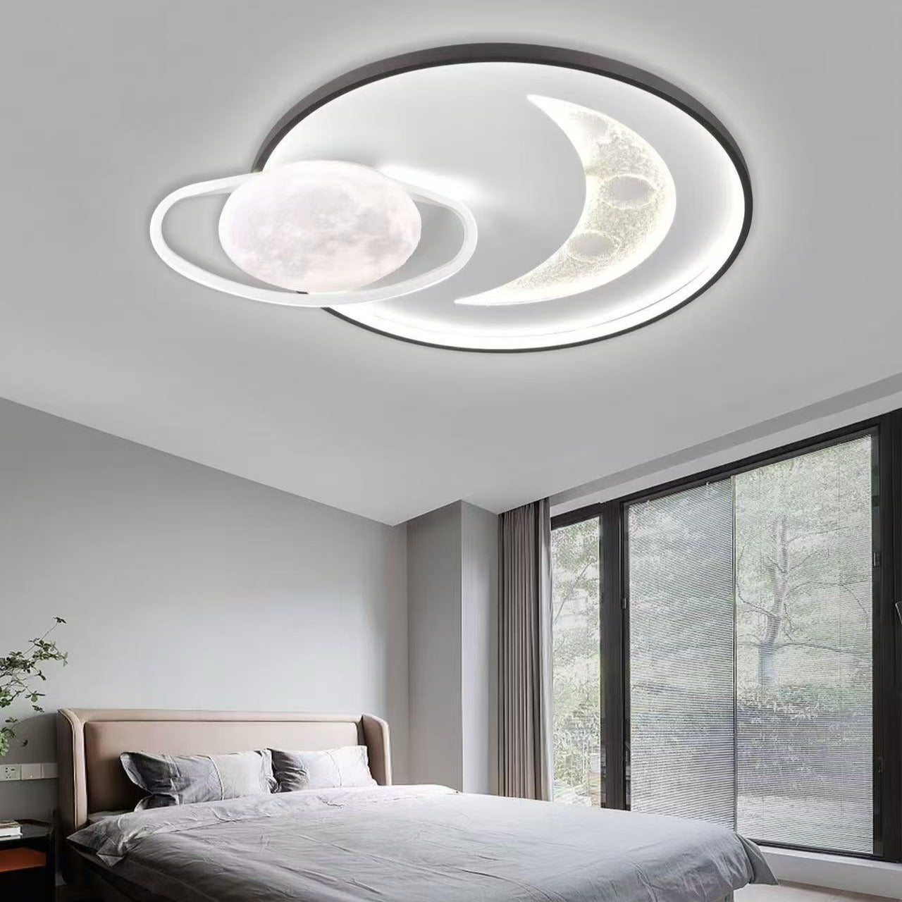 LED осветително тяло Half Moon с дистанционно, еквивалент 600W