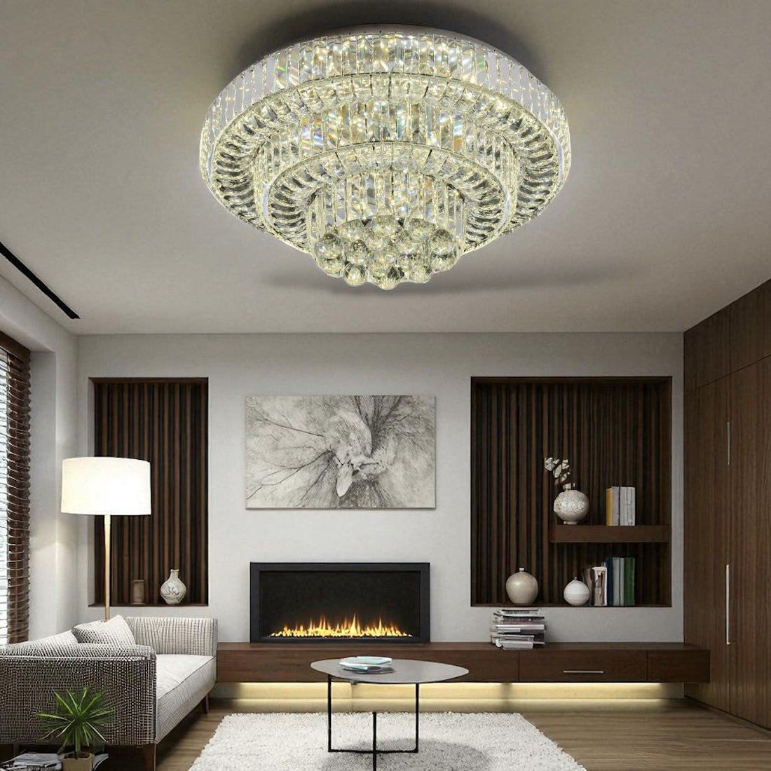 LED осветително тяло Maxi Klyra CRISTAL Еквивалент 600W Дистанционно управление