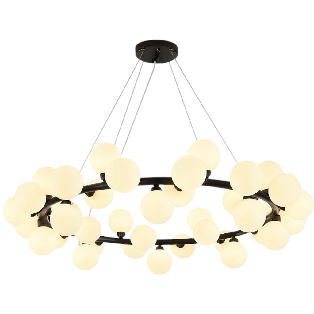 Lustra Abajur MAT Black Rotunda 45xG9 103CM NEAGRA / ABAJUR Chandeliers