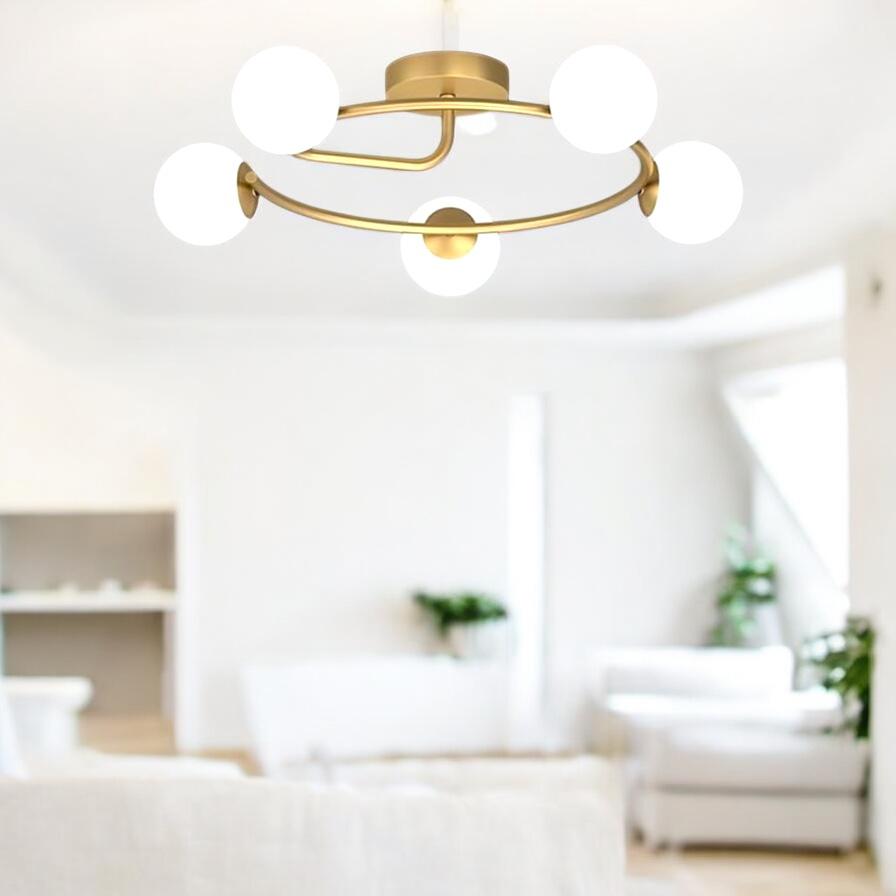 Осветително тяло Абажур 5xE27 Gold Elegance