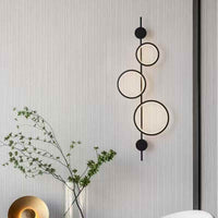 LED аплик 40W TRIPLE ROUND BLACK 3 функции