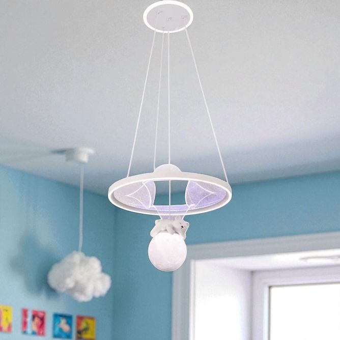 LED осветително тяло KIDS висящо Teddy Bear еквивалент 650W с дистанционно