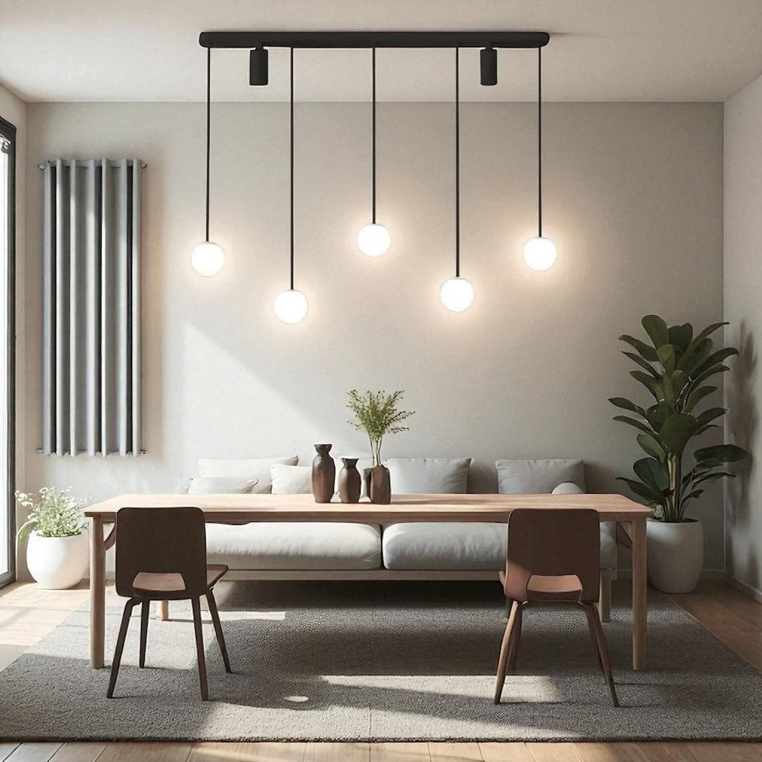 LED пендел с абажур 56W еквивалент 220W с дистанционно